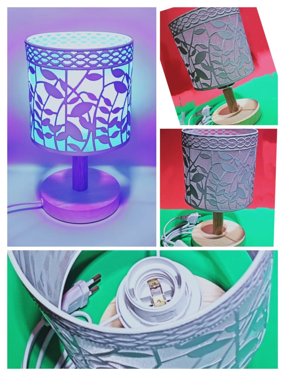 Wood Base Bedside Table lamp