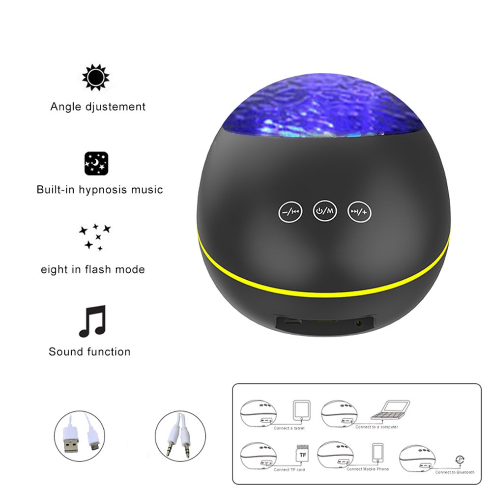 Yfashion USB Multi-function Lucky Stone an Bluetooth Remote Control Projection Lamp