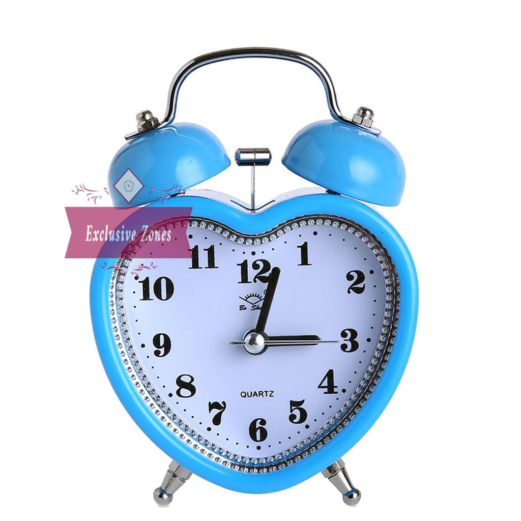 Small Metal Alarm Bed/Table Clock - Clock - Wall Clock