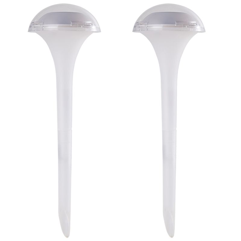 Solar Mushroom Headlight LED Outdoor Lawn Lamp Decoration Ground Plug Lamp Mushroom Lamp Garden Yard Landscape 2Pack