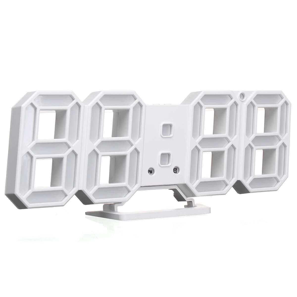 Lamps Large Modern Digital Led Skeleton Wall Clock Timer 24/12 Hour Display 3D Gife