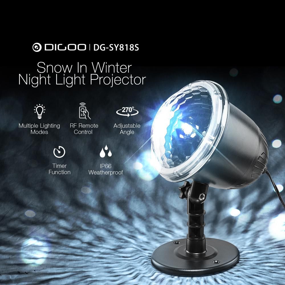 Durable DIGOO DG-SY818H Projection Lamp Remote Control Stage Light Waterproof for Halloween Chrismas Outdoor Decoration Indoor AC100-240V US Plug