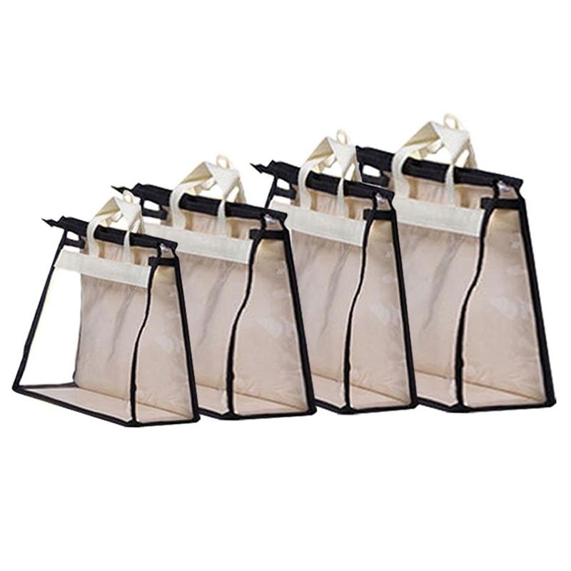 Breathable Clear Women Purse Handbag Dust Cover Storage Bag for Dust Moisture Proof Protector Travel Organizer