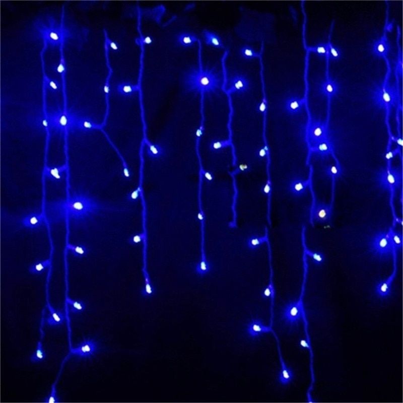 Outdoor Street Garland 8/12M Waterproof Connector Icicle Lights Decors for Yard Eaves Roof Corridor Porch Gazebo UK in--Warm white--24M 720LEDs