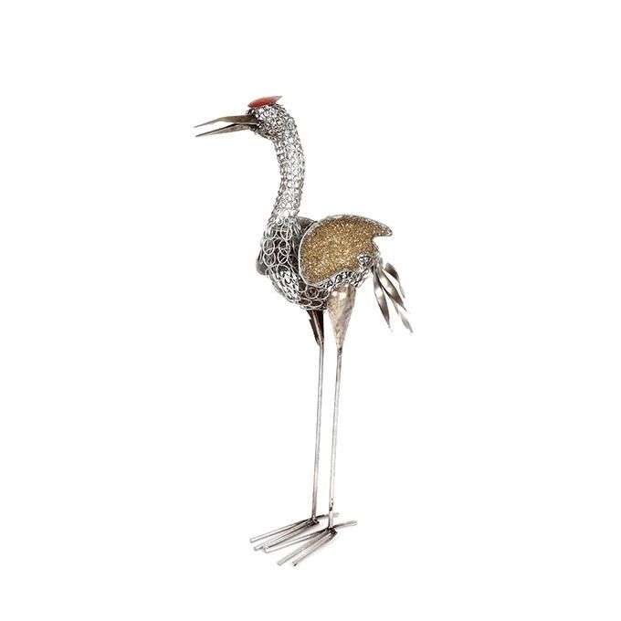 Metallic Rustic Bird Antique Color Made By Metal Height 19 Inch