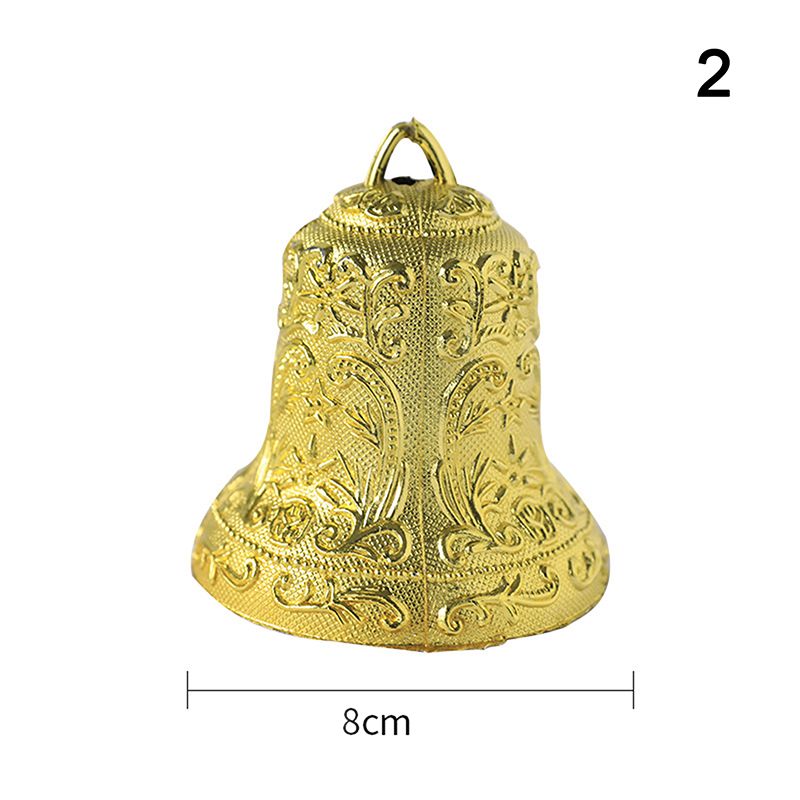 Gold Metal Church Bell Pendant Wind Chime for Doorbell Christmas Jingle