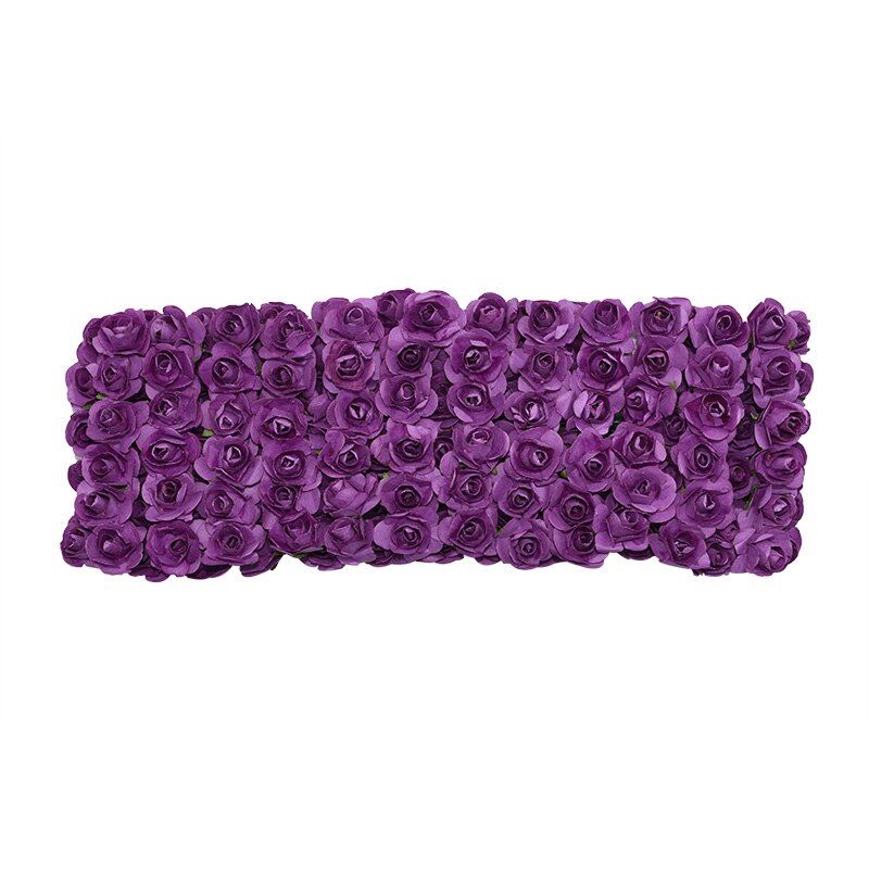 144pcs/lot Mini Paper Flowers Artificial Rose Flower Bouquet Scrapbooking DIY Craft for Wedding Decoration Bride Wreath Rosette