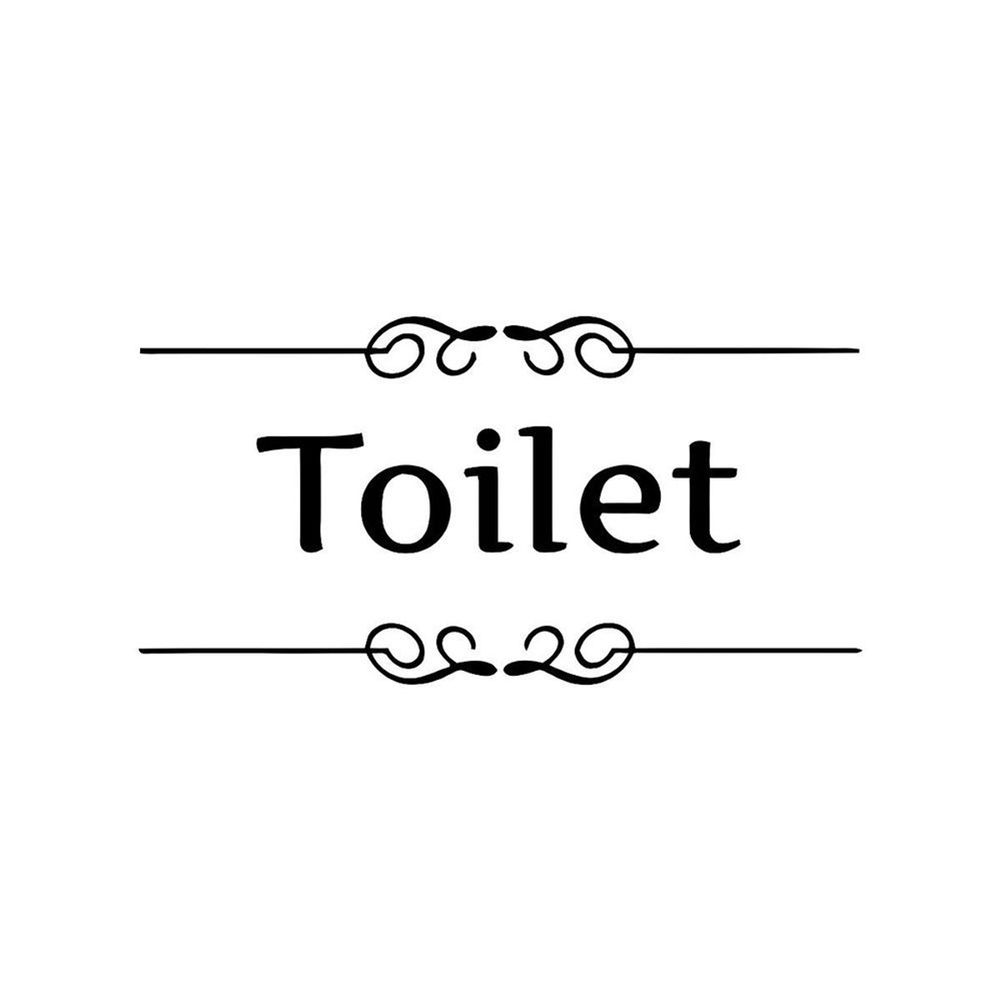 Removable Waterproof Bathroom Toilet Door Wall Decal Sticker Home DIY Decor