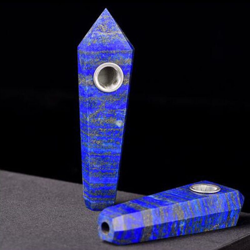 1PC Natural Crystal Lapis Lazuli Crystal Carving Stick Pipette Quartz Crystal Healing Energy Meditation