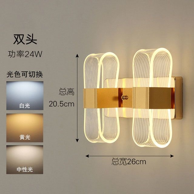 Indoor Acrylic Wall Lamp Modern LED Mounted Sconce Wall Light Warm White Cold White Natural light For Bedroom Corridor Stairs