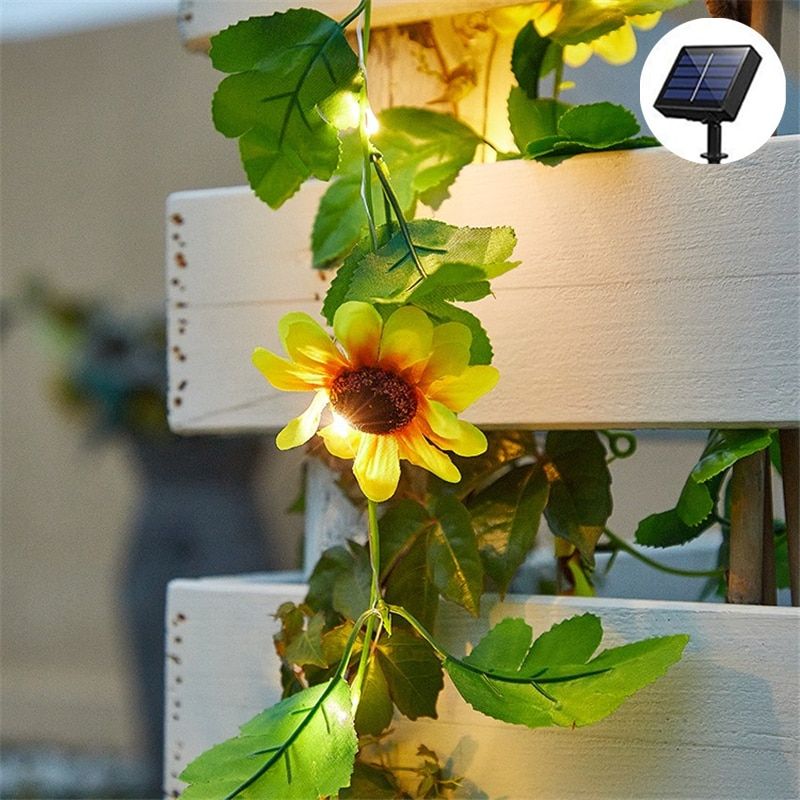 Solar Lights Maple Leaf Fairy Lights 10M/5M/2M LED Waterproof Outdoor Garland Solar String Lights Christmas Garden Decoration--C--2M 20LED