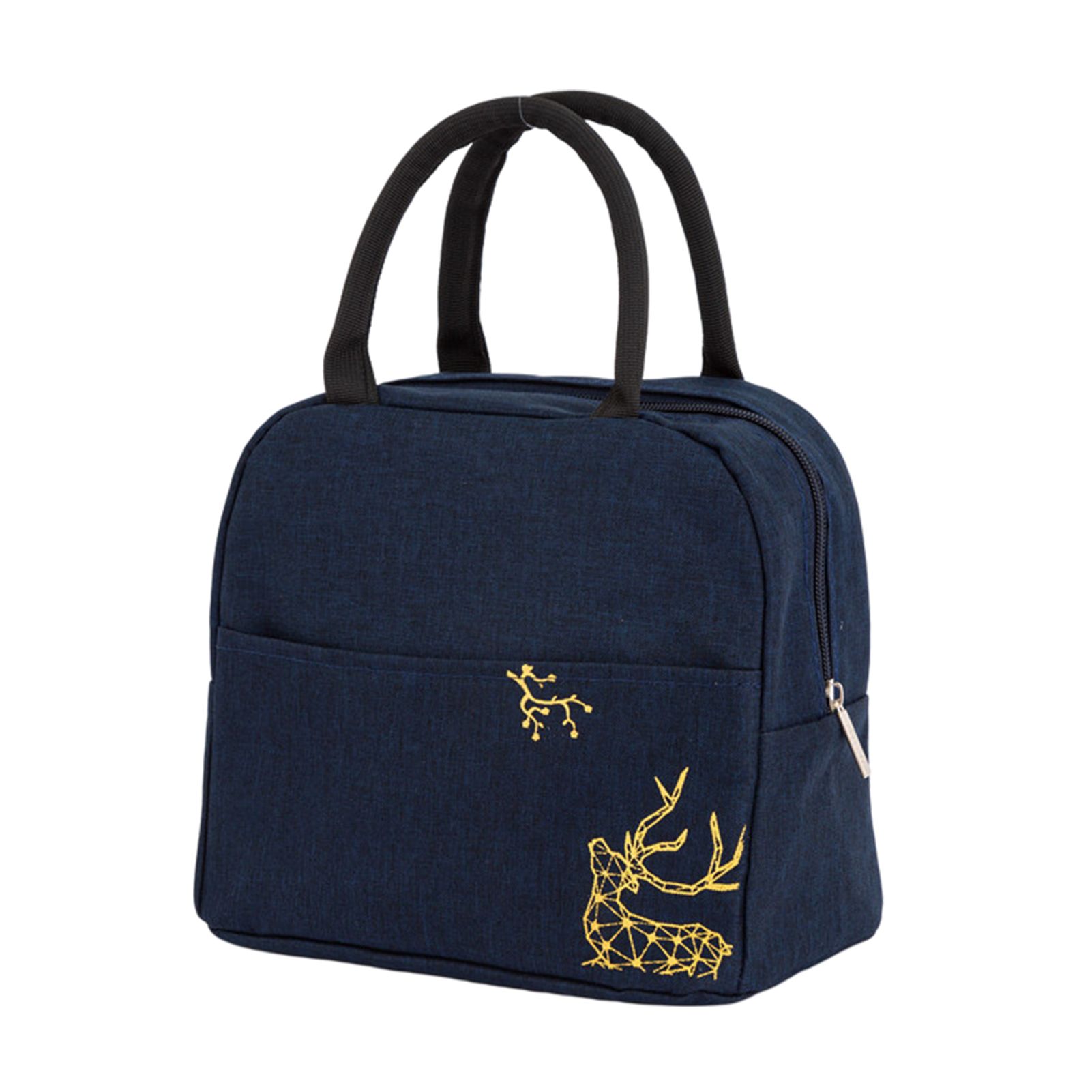 Lunch Storage Bag Front Pocket Design Portable Thermal Insulated Bag