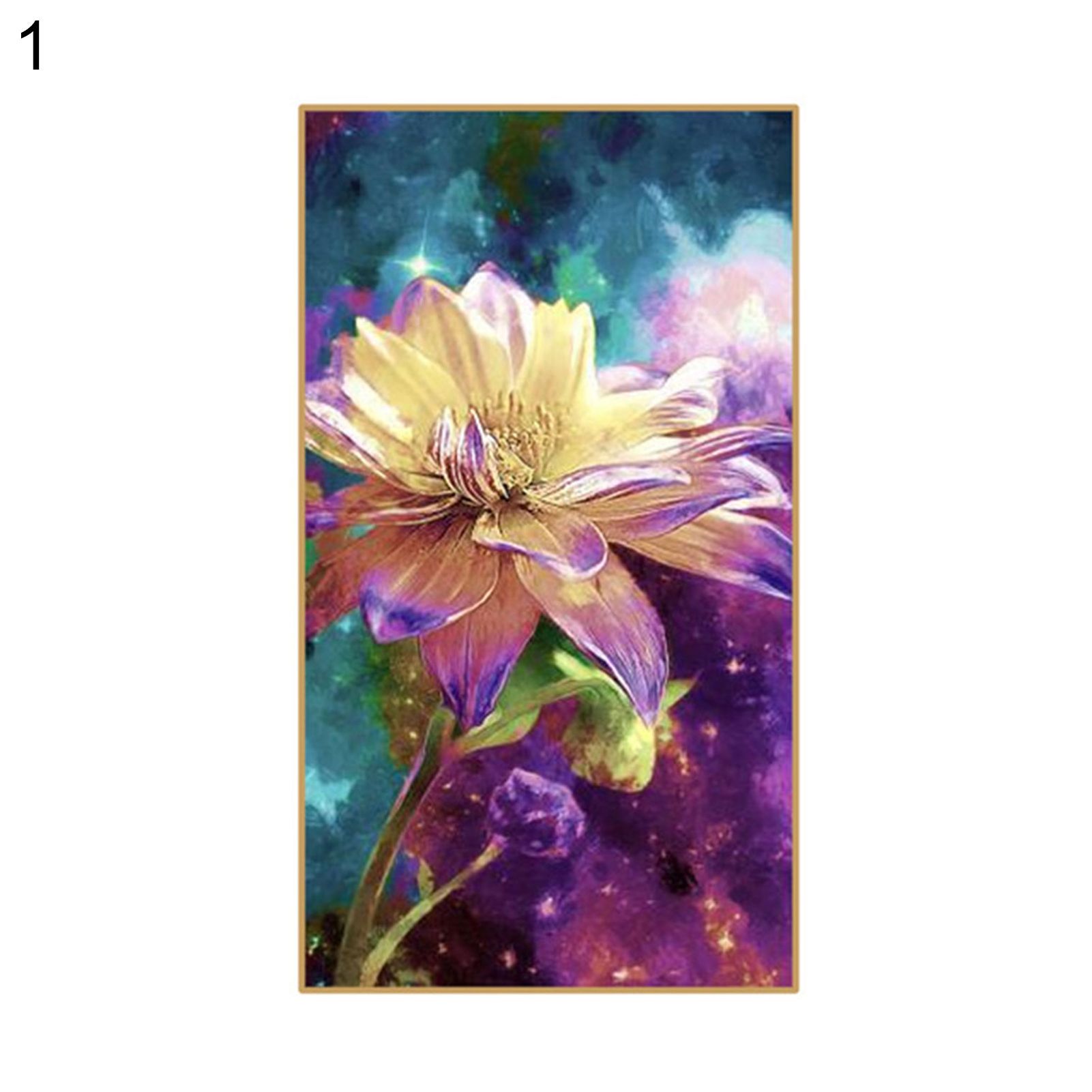 Colorful Flowers Pattern Modern Style Frameless Painting Wall Art Decoration