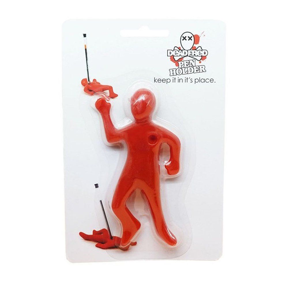 Creative Red Little Man Pen Holder Relieve Stress Funny Gift Novelty Desk