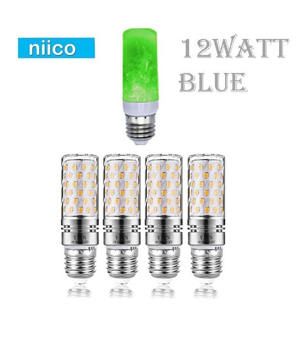 LED Exclusive  Candle Light Bulb 12 Watt -Blue Color(Pass Type Holder)