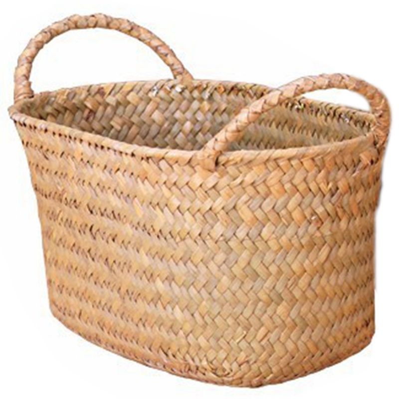 Wicker Weaving Storage Basket for Kitchen Handmade Fruit Dish Rattan Picnic Food Bread Loaf Sundries Neatening Container Case Small