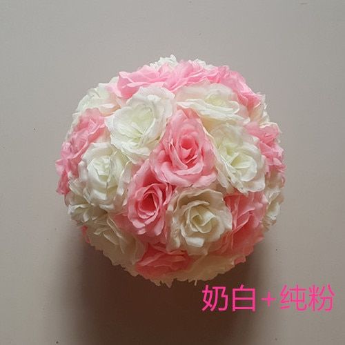 15cm 20cm 25cm 30cm Silk Flower Wedding Rose Kissing Balls Pomander Decorative Hanging Flower Ball Wedding Party Decoration Ball