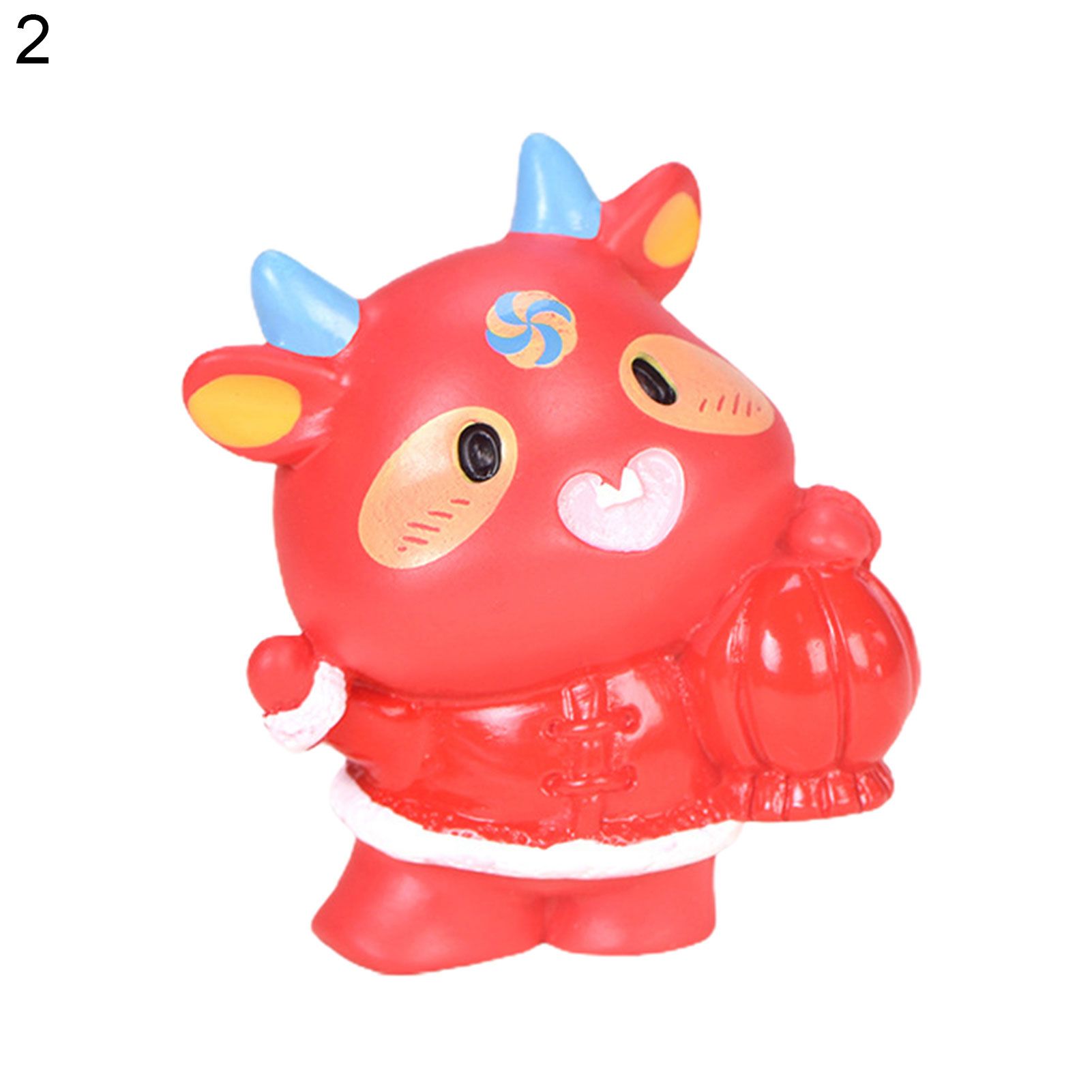 Mini Lucky Ox Buffalo Resin Model Ornament Fairy Gardencro Lacape Decor