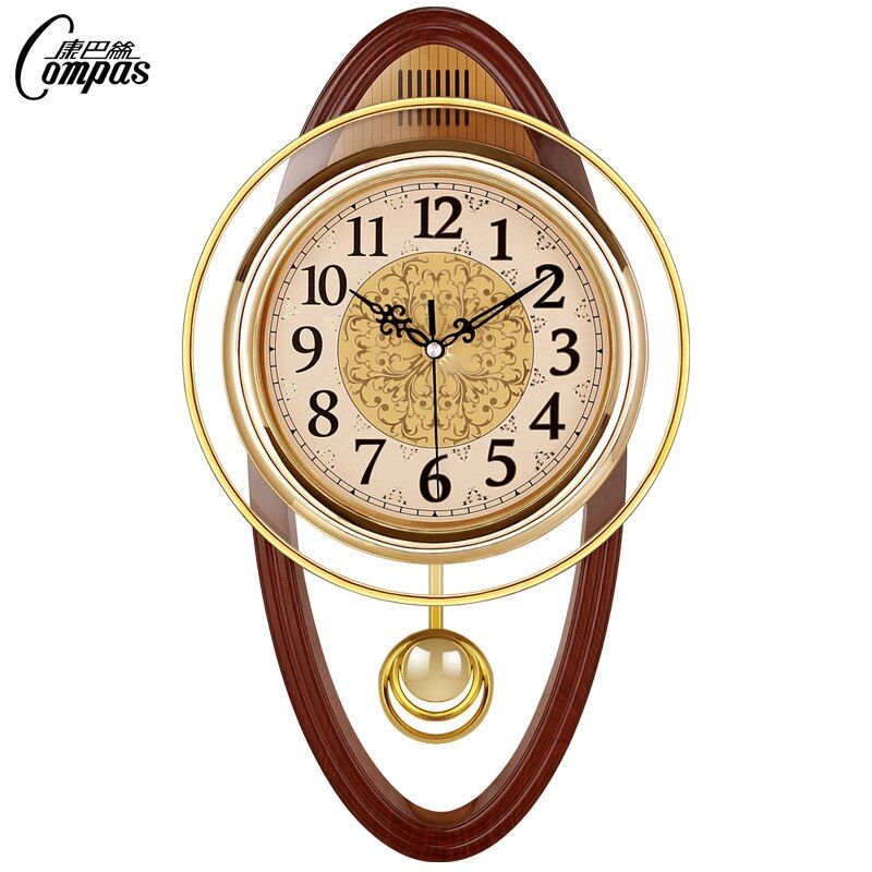 Large Vintage Wall Clock Luxury Pendulum Simple Stylish Living Room Clocks Nordic Creative Wall Watches Horloge Home Decor C60ZB