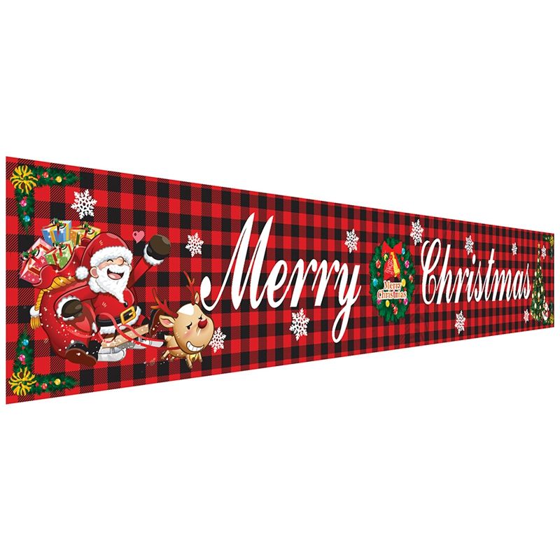 Outdoor Banner Merry Christmas Decor for Home 2020 Christmas Outdoor Decor Xmas Navidad Noel Happy  Year 2021-Style B(null)