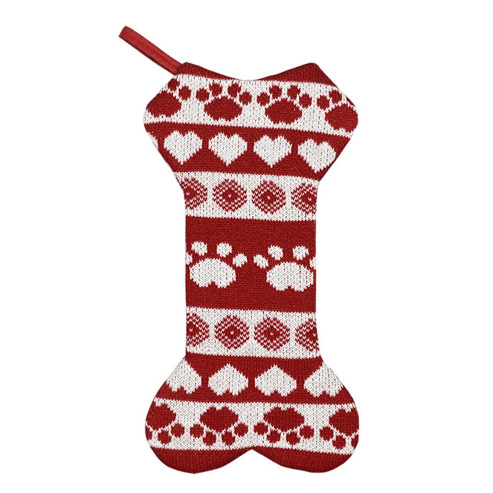 HA Dog Christmas Socks Pet Dog Doggy Shoes Lovely Soft Warm Knitted Cartoon Socks
