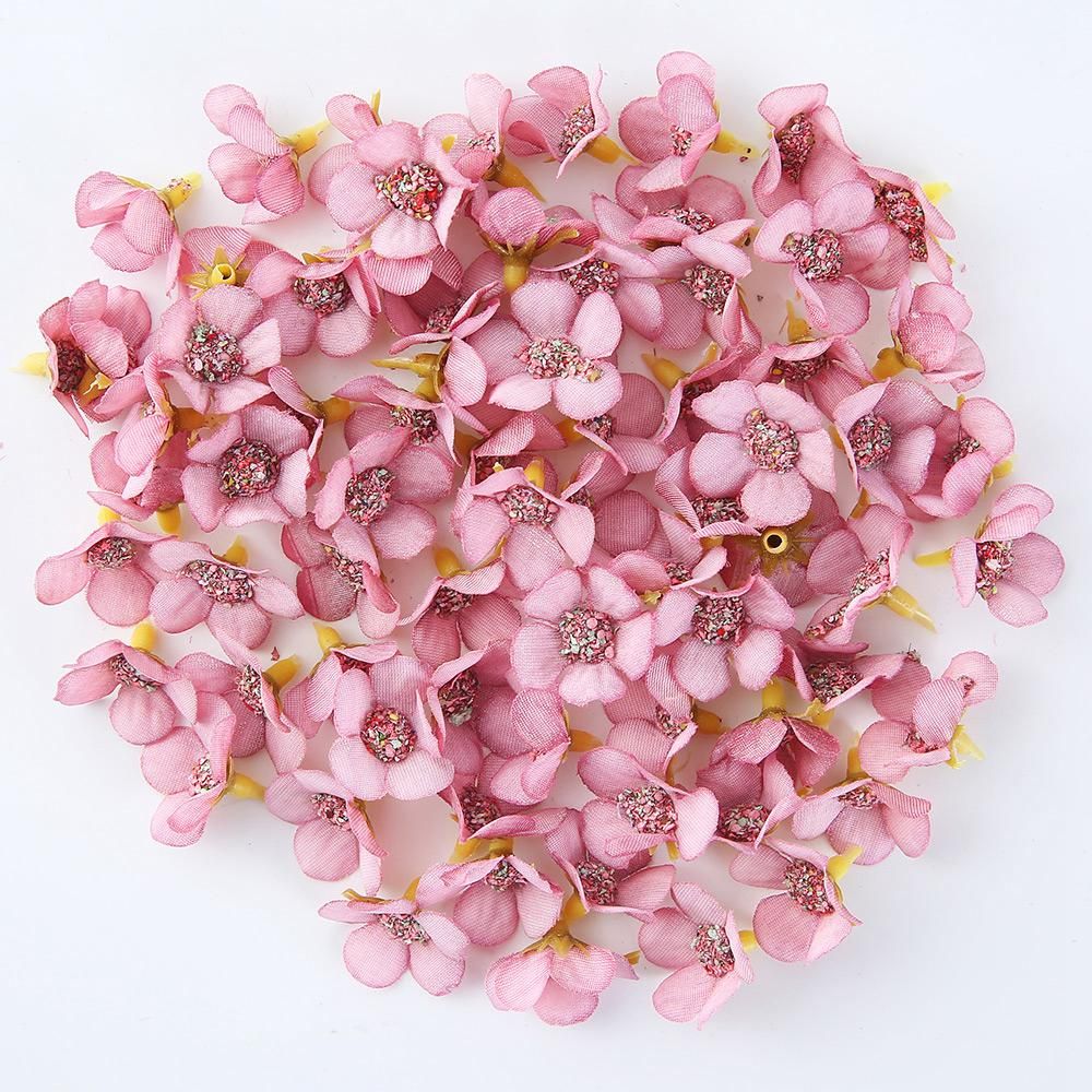50/100Pcs 2cm Mini Silk Daisy Artificial Flowers For Decor Wedding Party Home Decoration Craft Wreath Scrapbooking Fake Flower