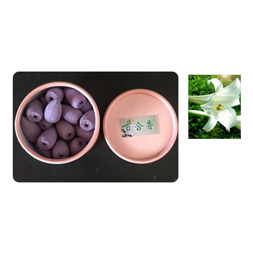 25Pcs/Box Head Backflow Incense Cones Lavender Rosemary Regulating Emotion Use In The Home Office Teahouse