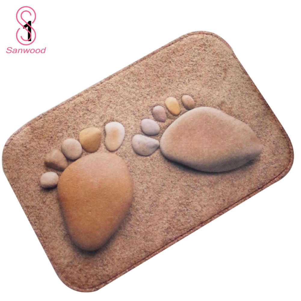 3D Cobblestone Print Floor Door Mats Rug Doormats Indoor Outdoor Home Decor