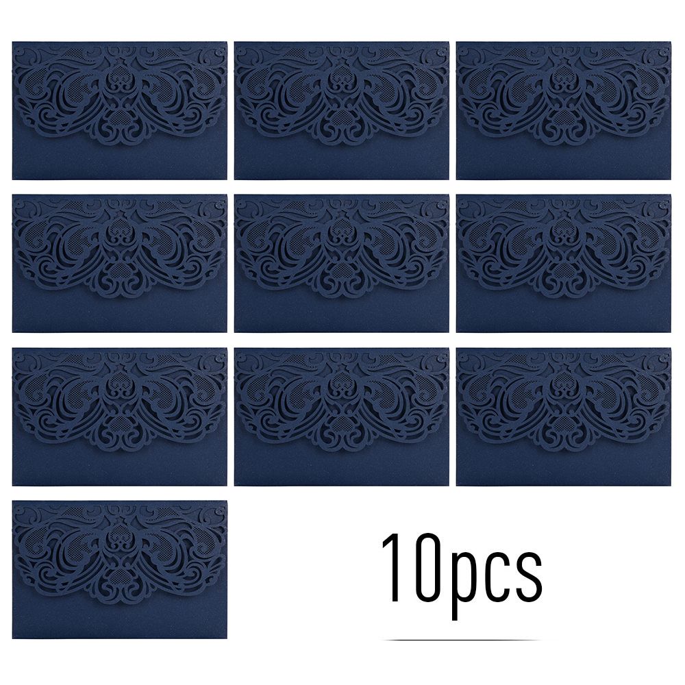 10pcs Pearl Paper Floral Invitation Cards Invitation Holders with Blank Inner Sheet for Wedding Birthday Party Anniversary
