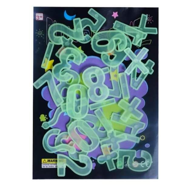 Night Glow Fluorescent Numerical Letters 1 to 10