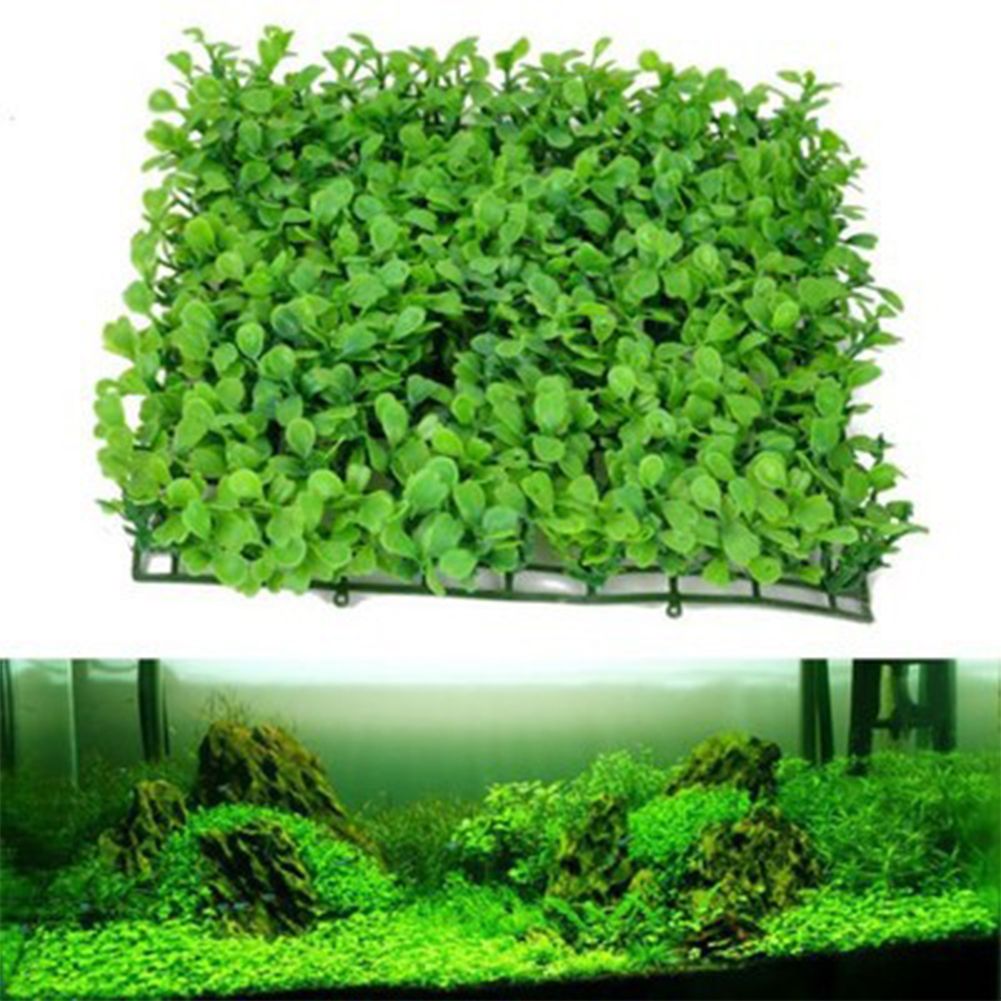 Yfashion ulated Water ass  Lawn fori Aquarium Decorations Fish Bowl Landscaping Supplies