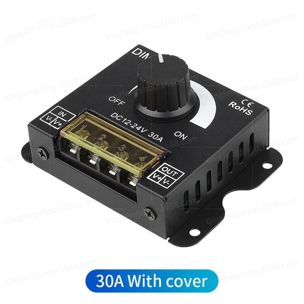 GC 12v 24v 30a Led Dimmer  Controller Pwm Dimming Control For Single Color Led Strip Lights model:Monochrome lamp with dimmer 30A with cover