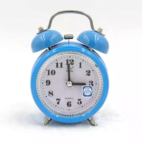 Round Shape Analog Table Alarm twin Bell Clock and Showpiece(Watch)