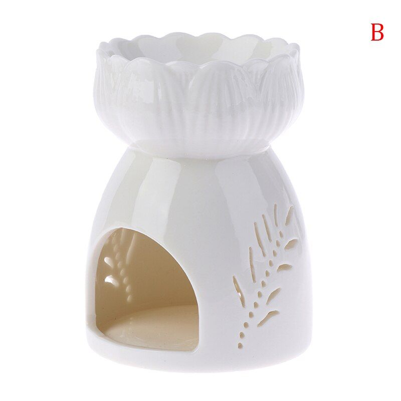 Ceramic Candle Holder Oil Incense Burner Essential Aromatherapy Oil Burner Lamps Porcelain Home Living Room Decoration
