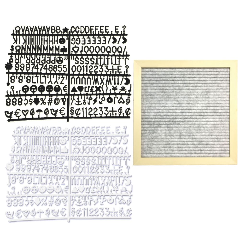 10x10inch Felt Changeable Letter Board Message Panel Home Restaurant Decoration