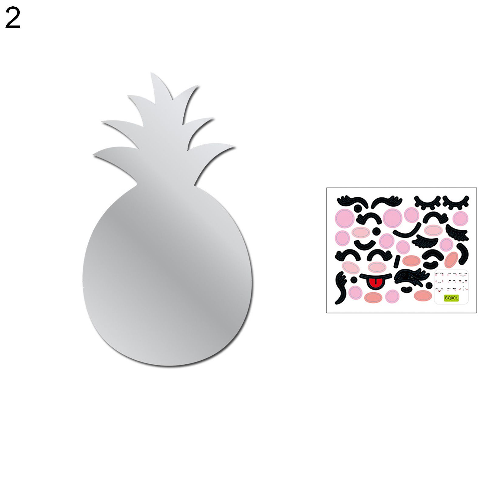 Mirror Stickers Nordic Style Decorative Animal Cartoon Print Nordic 3D Mirror Wall Stickers for Kids Room