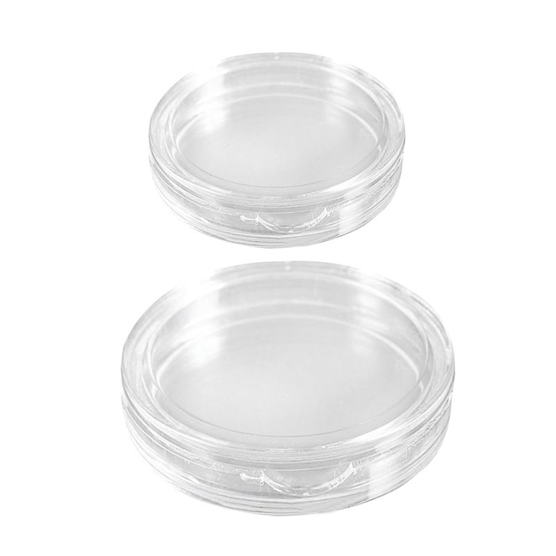 20 Pcs Small Round Transparent Plastic Coin Capsules Box 30mm & 33mm