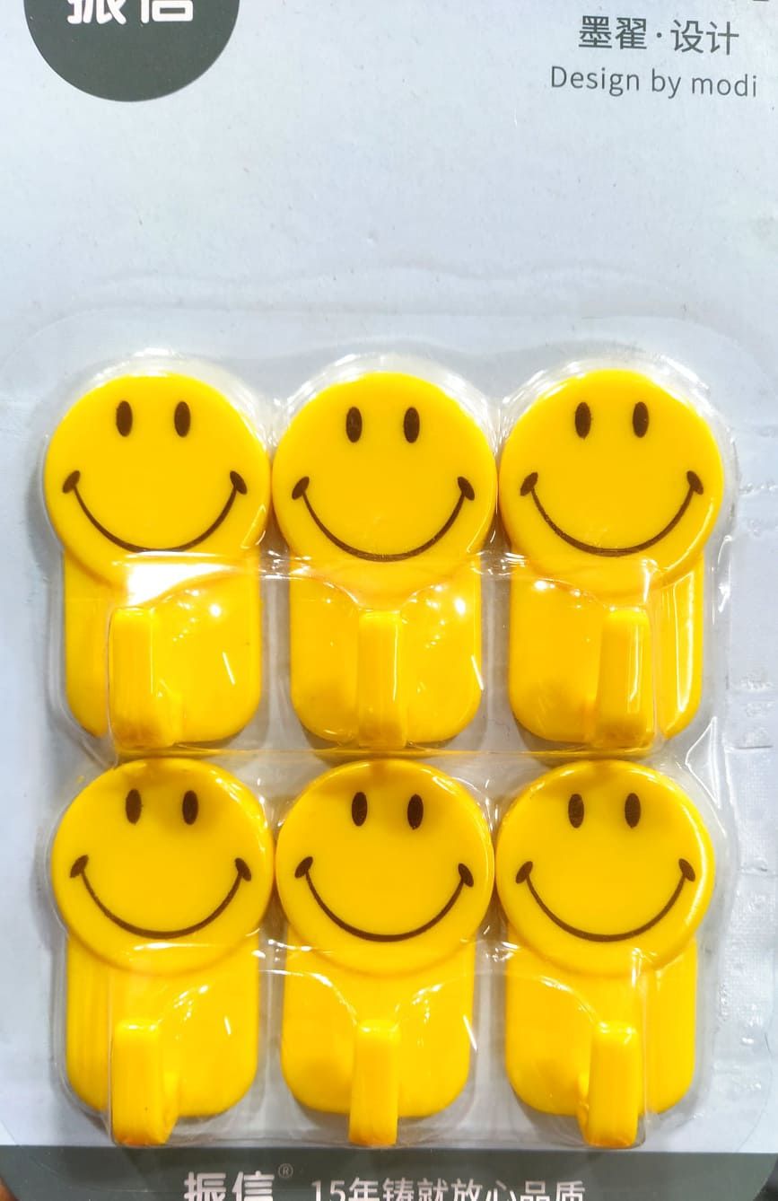 Emoji Wall Hook For Home Decor - 6PCS