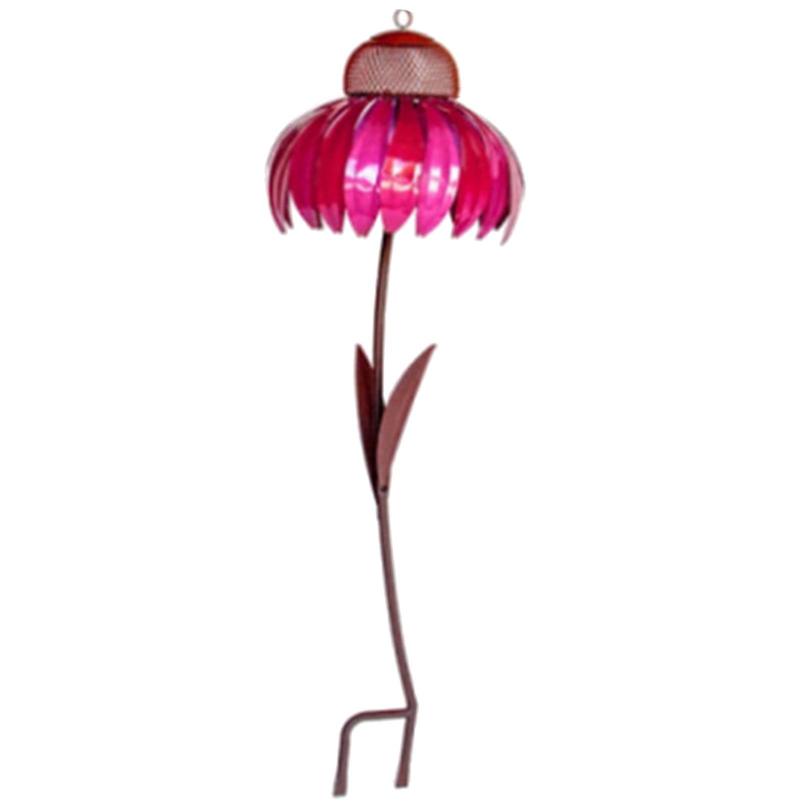 Bird Feeder Coneflower Shape Anti-Rust Metal Lawn Patio Birdbath for Garden