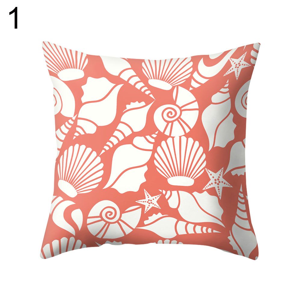 Shell Wave Square Throw Pillow Protector Case Cushion Cover Bedding Articles 