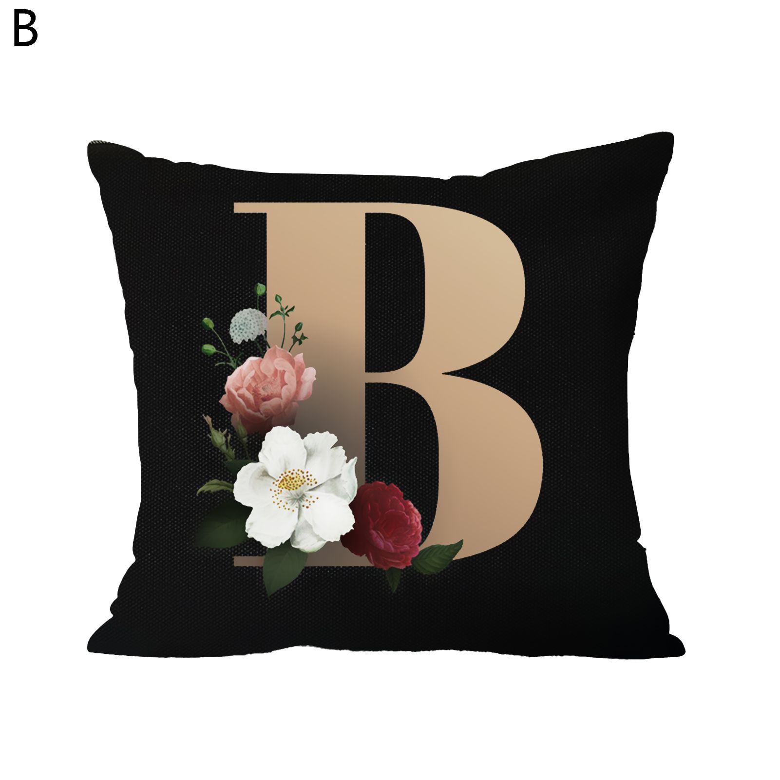 Cushion Slipcover Eye-catching Alphabet Floral Pted Elegant Cushion lowcase