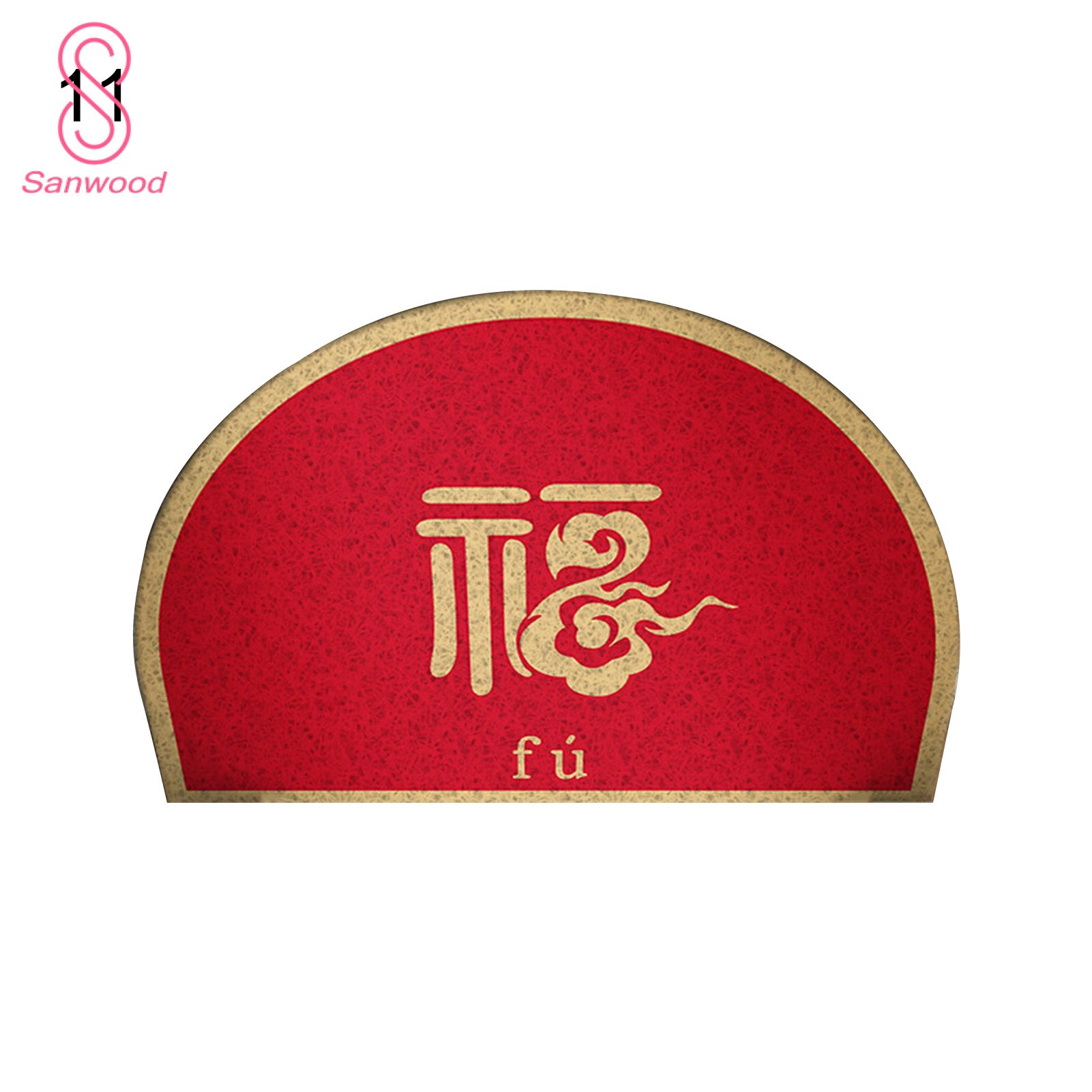Door Floor Mat Tear Resistant Non-skid PVC Multi-style Decorative Entrance Mat for Home