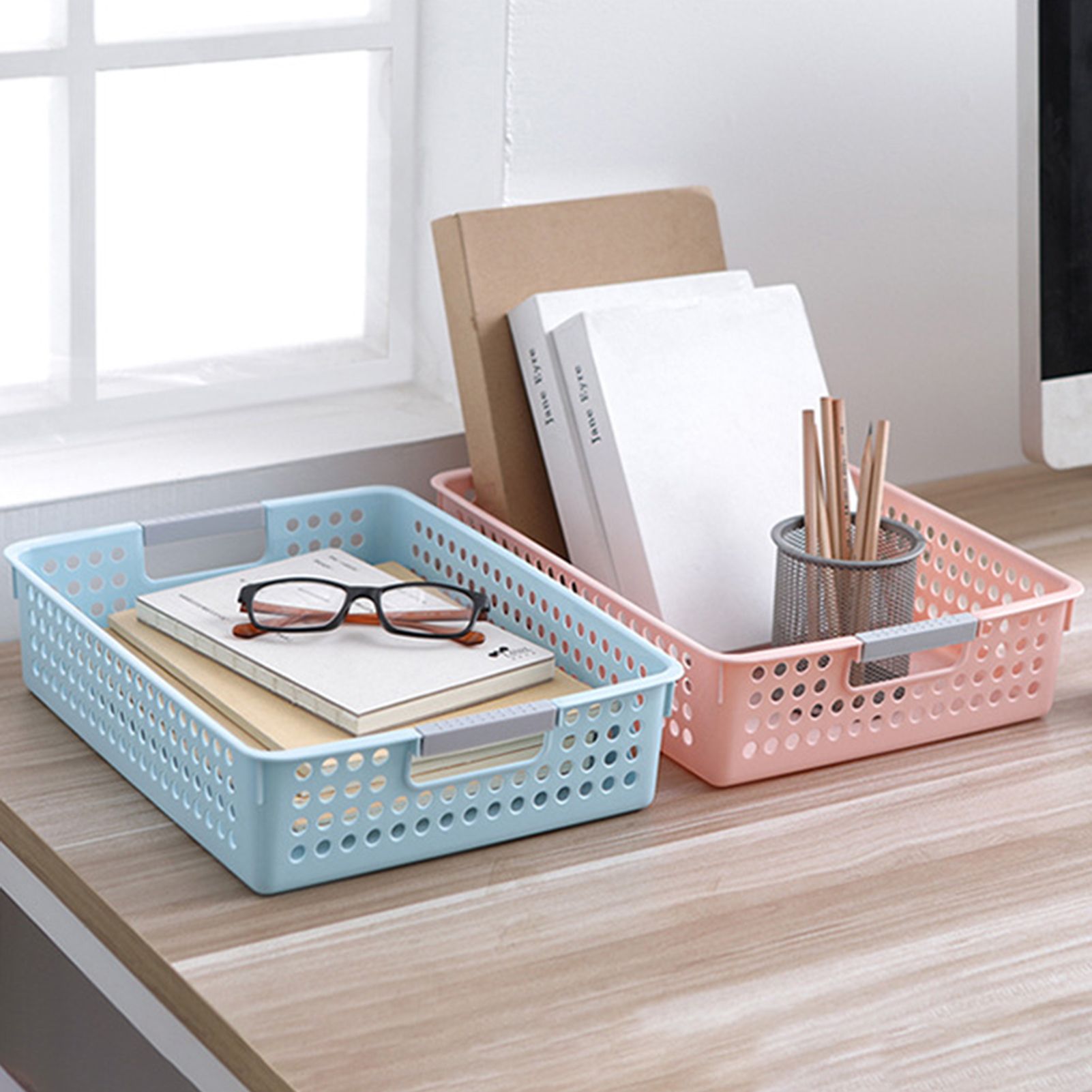 Sundries Storage Box with Handle Socks Underwear Storage Basket
