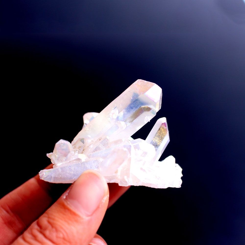 1pc/10-60g New Various Crystal Quartz Electroplated Vug Mineral Specimen Aura Plated Stone Clusters Decoration Gift Healing