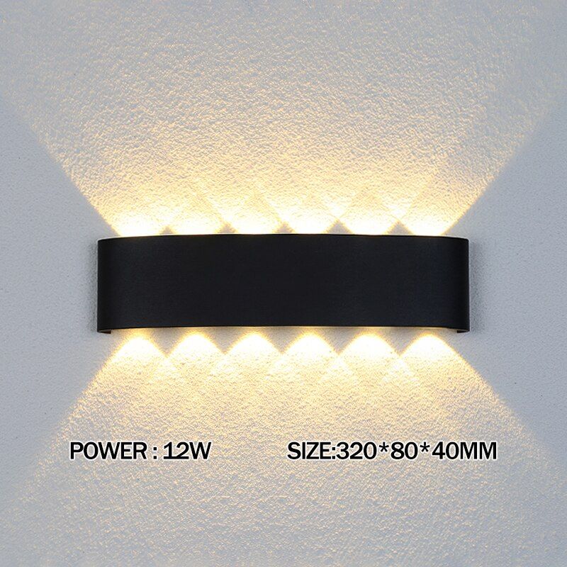 LED Wall Lamp Outdoor IP65Waterproof Garden Light Aluminum 12W 10W 8W 6W 4W 2W RGB Modern Nordic Indoor Wall Sconce Lamp 85-265V