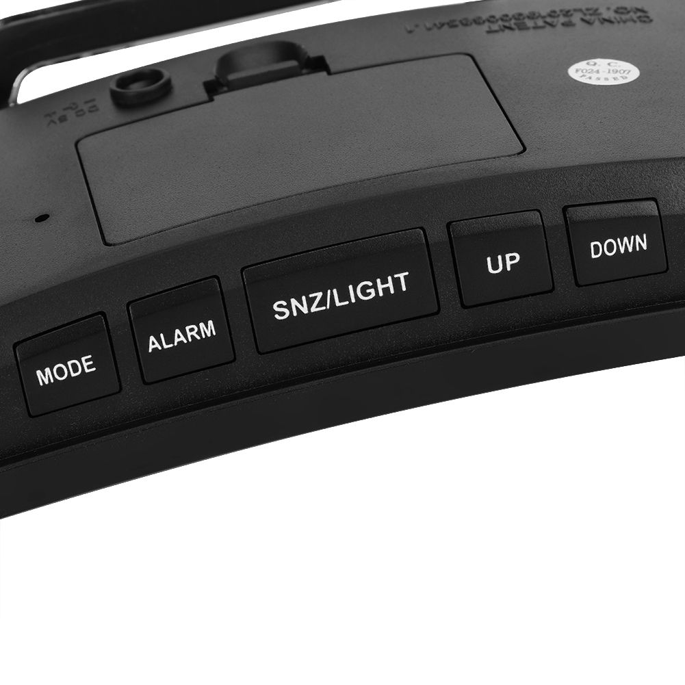 Household Modern Electronic Alarm Clock LED Mute Mirror with Large Screen