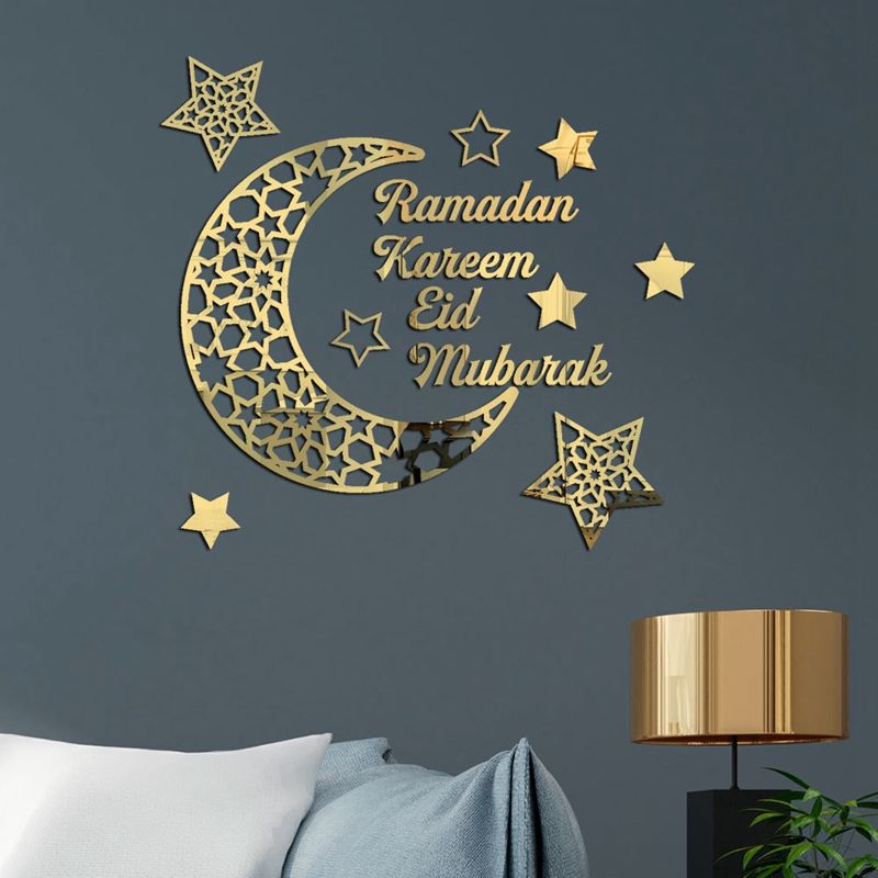 Ramadan Kareem Stickers Decorations Wall Eid Mubarak for Home Decor B