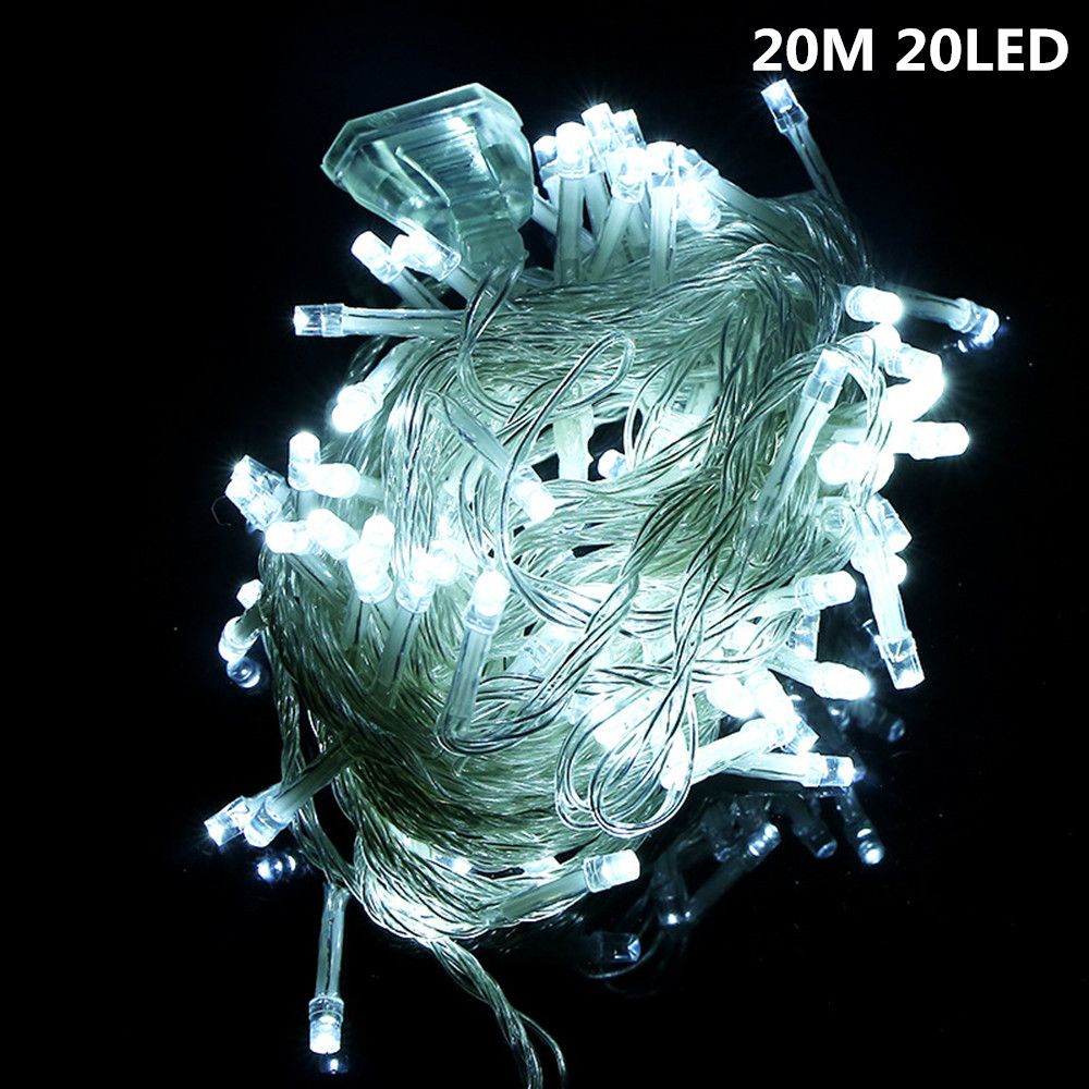 Yfashion 20M 200LEDs Waterproof String Light Beautiful Starry Night Light for Christmas ree Wedding e Decor nese Flat Plug 220V