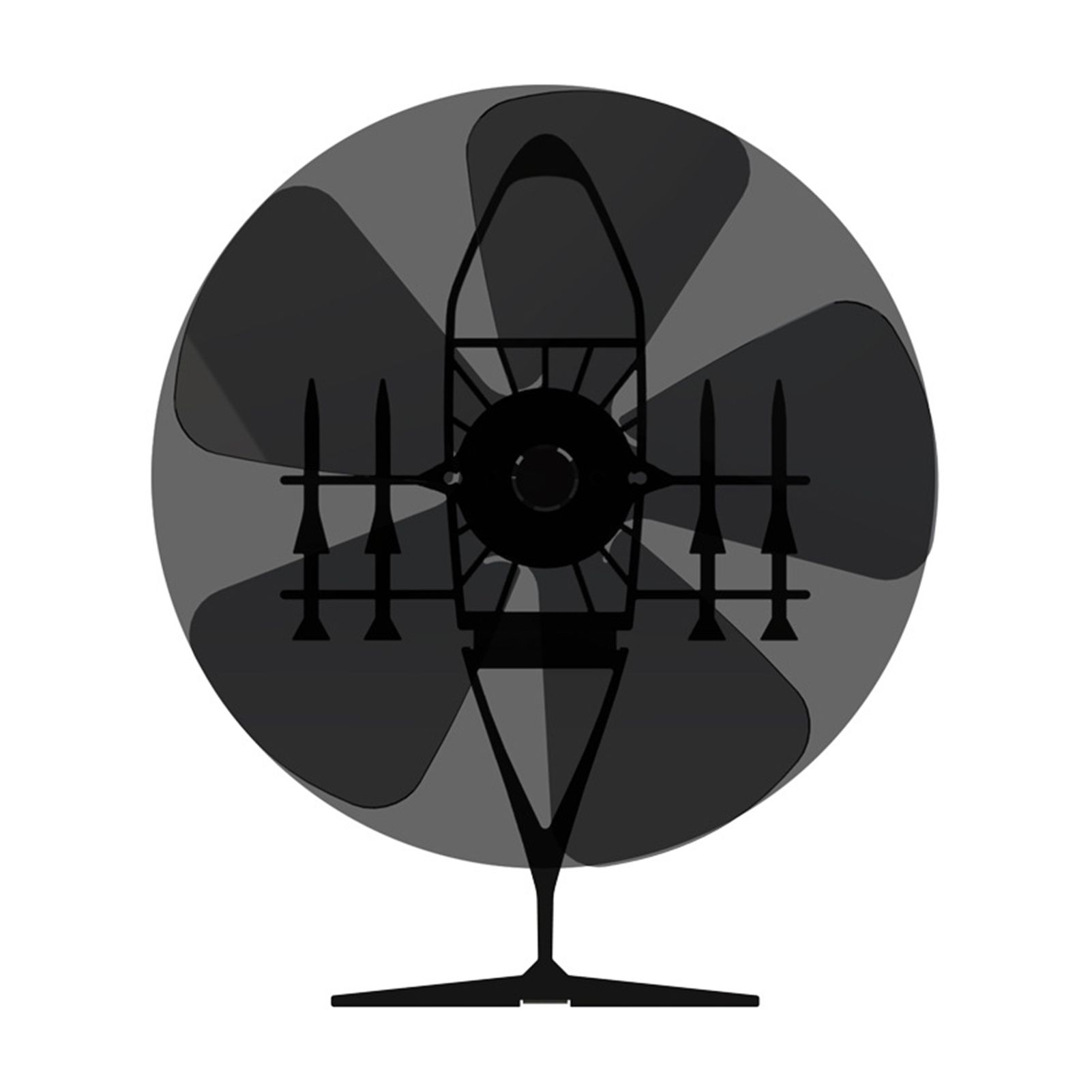 Heat Powered Fan Multi-purpose No Installation Required 5-Blades Winter Stove Fan