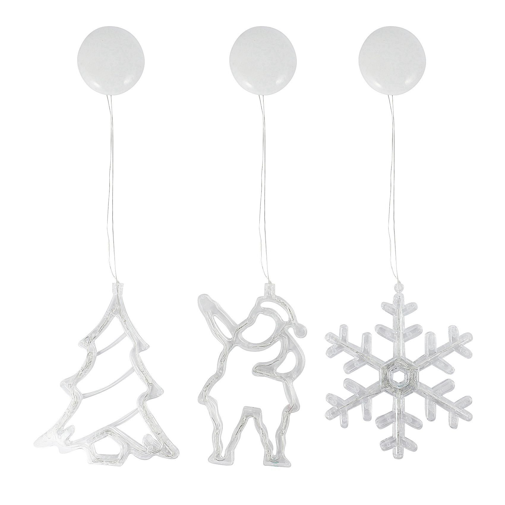 3 Pack Christmas Indoor Window Light Decoration, Backdrop String Lights for Outdoor Home Bedroom Warm White